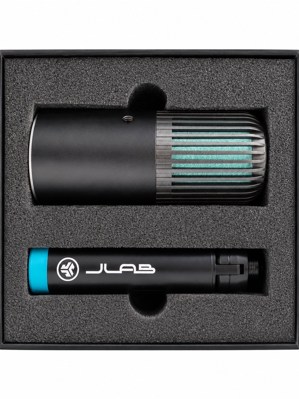 JLab USB Microphone With Desktop Tripod Blue Black